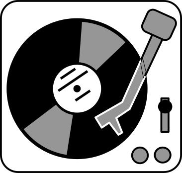 Simple turntable vector clip art