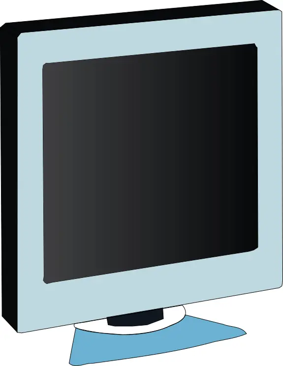 LCD monitor vector clip art