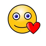 Vector clip art of symbol of loving face