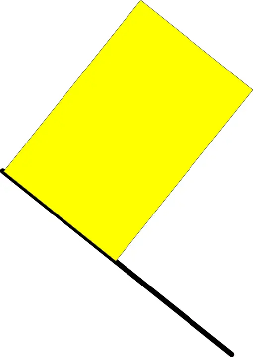Vector image of yellow flag