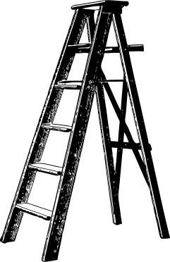 Vector clip art of a ladder