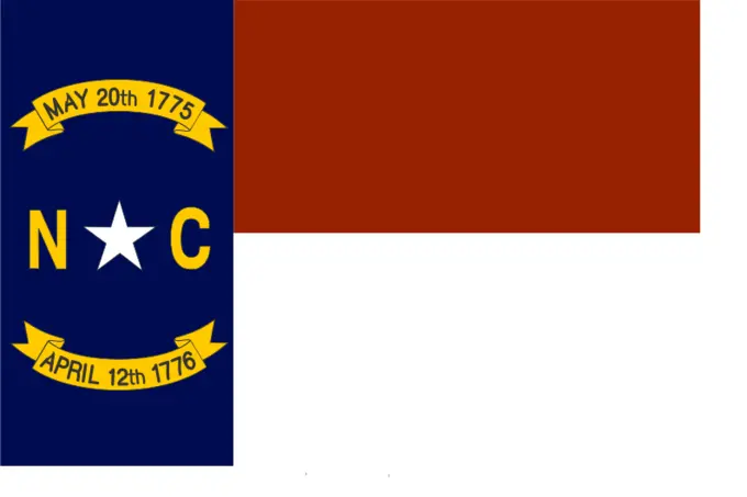 Vector flag of North Carolina