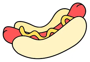 Vector illustration of hot dog