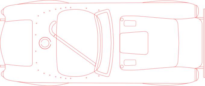 Contour vector graphics of a car