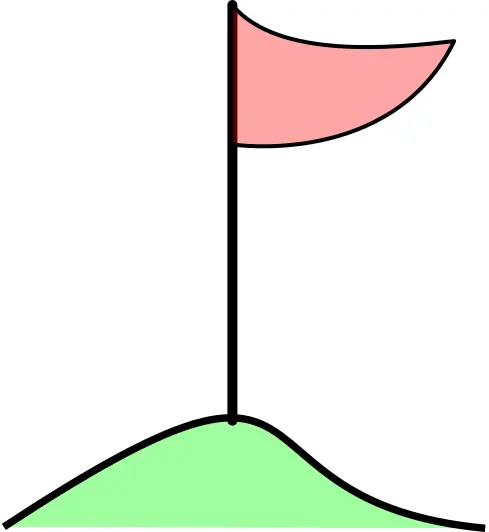 Vector graphics of golf flag