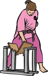 Karate girl vector image