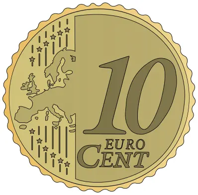 Vector image of 10 Euro cent