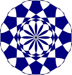 Blue and white flower vector image