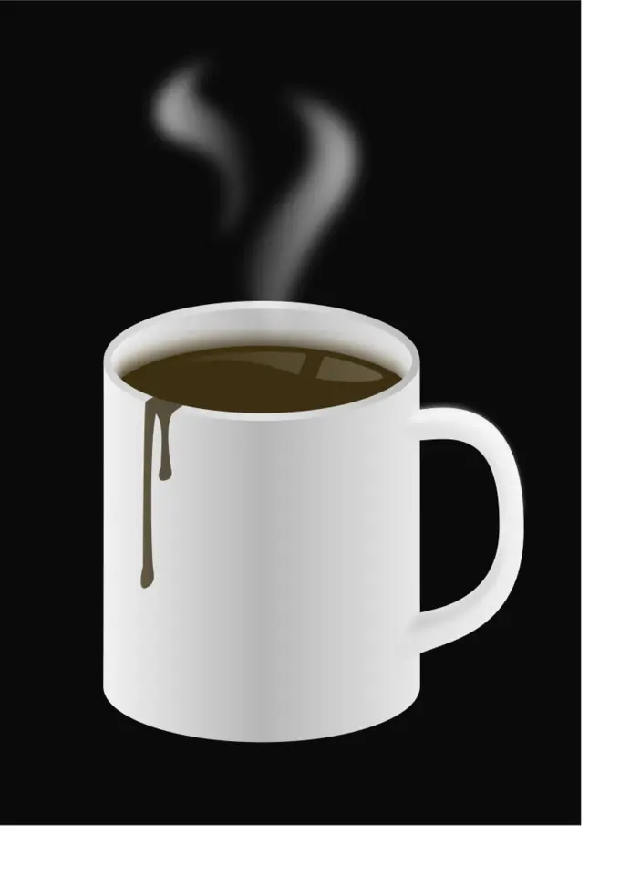 Cup of hot coffee vector drawing