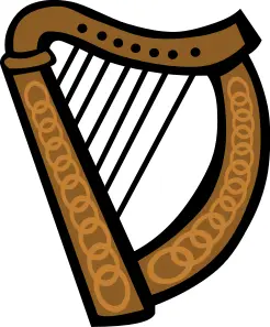 Vector image of Celtic harp