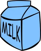 Milk box container vector