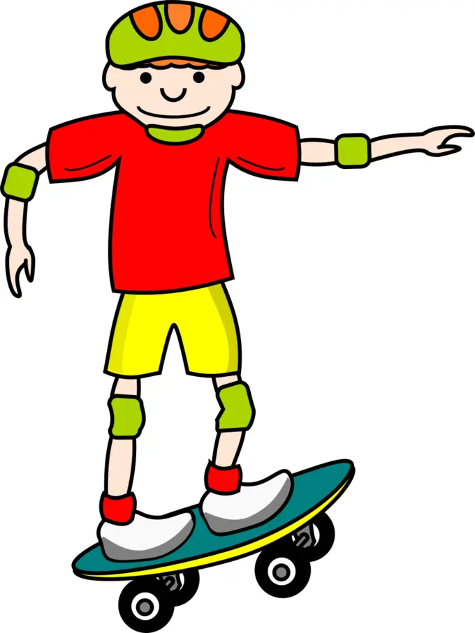 Skateboard kid vector