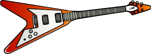 Flying V guitar vector