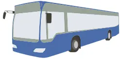 Blue bus vector art
