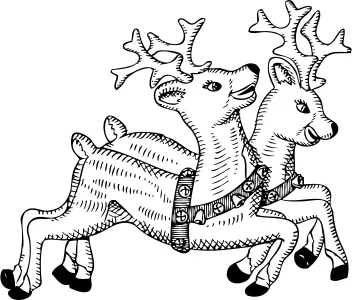 Reindeer vector graphics