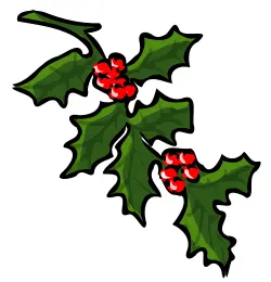 Holly tree for Xmas vector
