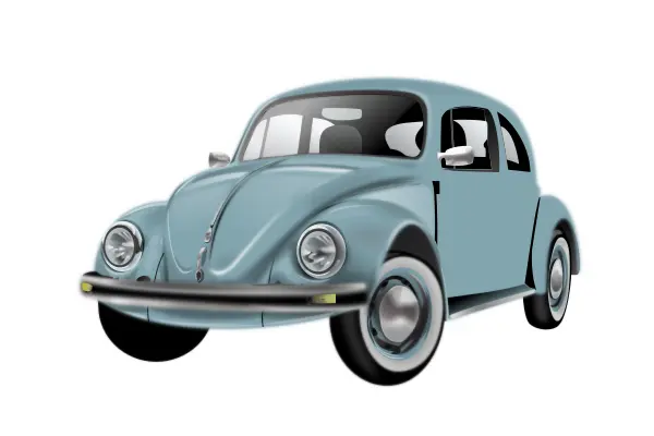 Beetle car model vector
