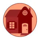 Red house vector image
