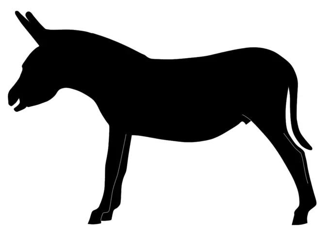 Donkey vector silhouette