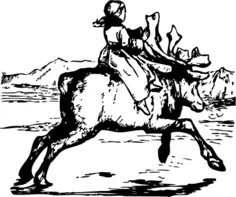 girl on reindeer