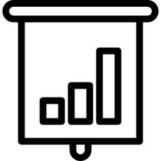 Projector Screen With Bars Graphic
