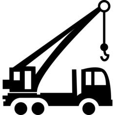 有起重机的建筑运输工具