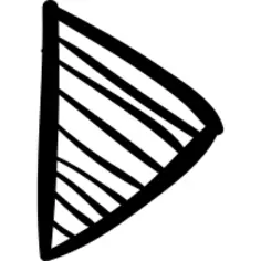 Play right triangle arrow sketch