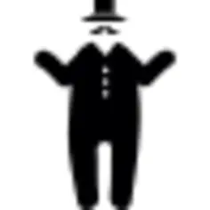 有帽子和髭的肥胖人