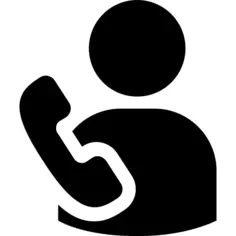 User at phone
