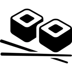 Sushi and chopsticks