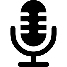 Microphone voice interface symbol