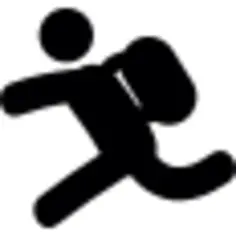 Backpacker running