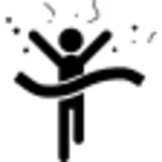 Winner runner arriving to end line