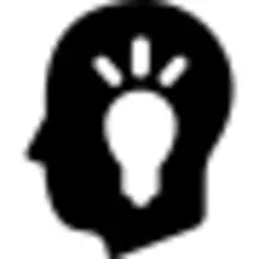 Human head with light bulb