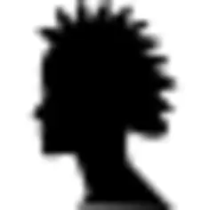 Female short hair style silhouette