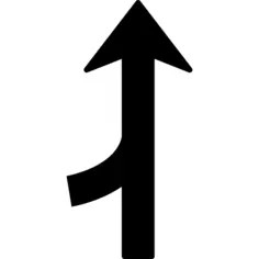 Arrow merge symbol