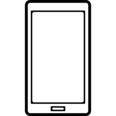 Mobile phone outline with big screen
