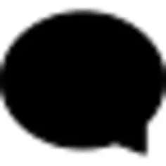 Oval black speech bubble
