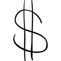 Dollar sketched thin sign