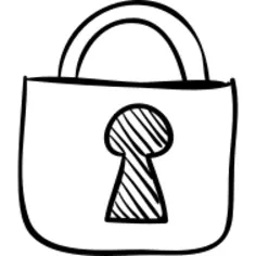 Locked padlock sketch