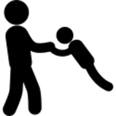 Father playing with son