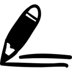 Pen hand draw tool with text lines