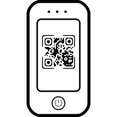 Qr code on mobile phone screen