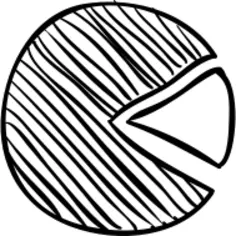 Circular percentages graphic sketch