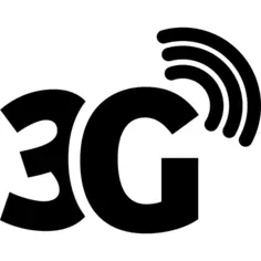 3G signal phone interface symbol