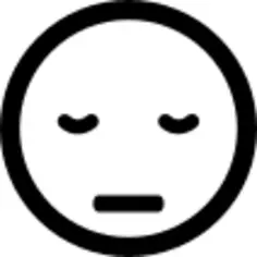 Sleepy emoticon square face