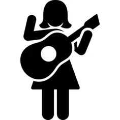 Woman playing guitar