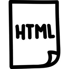 Html file hand drawn symbol