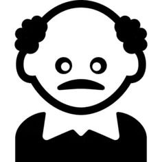 秃头和薄胡子的男人