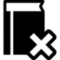 Book with cross delete symbol